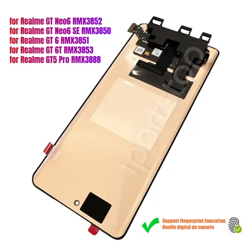 Sb511bee8a16348ac8c54f0f6f3af7966I_480x480q75 iParts Replacement Display Realme GT Neo6 RMX3852 NEO 6 SE RMX3850 GT6 6T RMX3851 RMX3853 GT5 Pro RMX3888 AMOLED Screen OEM (New) - Image 1