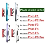 Xiaomi Poco F1 F2 Pro F3 F4 5G SIde Volume Button + Power ON / OFF Buttton Key Set Replacement Parts (New)
