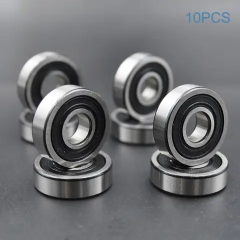 Sb6d35b01b6574b8d86fc383fc77121552_480x480q75 10pcs 100pcs 608 606 607 609 625 626 627 628 2RS DDU Bearings Bore 5mm 6mm 7mm 8mm 9mm Roller Wheel Lubricated Sealed Bearing (New) - Image 1