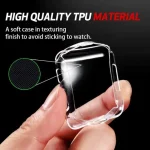 1 2 3 Pcs Transparent Case Apple Watch Series 9 8 7 6 5 4 3 2 1 Protector Soft Ultra Thin Protective Cover 38 40 41 45 49 mm (New)
