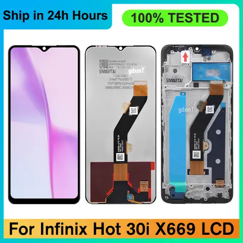 Sb8f1f95d862b46b0a5da35bb93282d61l_480x480q75 6.56 inches For Infinix Hot 30i X669 X669C X669D LCD Display Touch Screen Digitizer Assembly Replacement For Hot30i NFC X669D (New) - Image 1