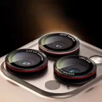 Lens Protection iPhone 16 15 17 14 Pro Max Optik Pro Camera Lens Protector Tempered Glass Film Phone Accessories Black Red (New)