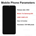 OEM LCD Samsung Galaxy A04 LCD A045 Display A04S LCD A047 Touch Screen Galaxy A04E LCD A042 Display Assembly Replace (New)