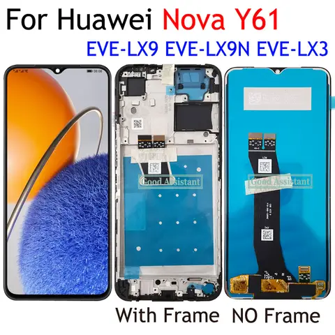 Sbf33b2a07dde47eea280c14cd64e5a98p_480x480q75 6.52 inch Black For Huawei Nova Y61 EVE-LX9 EVE-LX9N EVE-LX3 LCD Display Touch Screen Digitizer Assembly / With Frame Bangladesh - Image 1