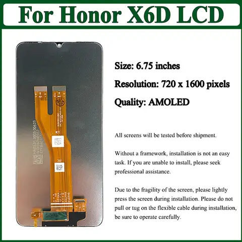 Sc117e9f6ab0f46e4aadb8d345e5a6510M_480x480q75 675 High Quality Honor X6D 5G LCD Touch Screen Digitizer Assembly Honor X6 LNA-NX1 Nala-N31B Display Replacement (New) - Image 1