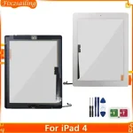 100% Tested iPad 4 A1458 A1459 A1460 Outer LCD Touch Screen Digitizer Front Glass Panel Replacement (New)