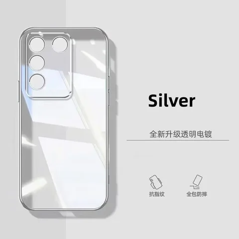 Sc4099a8ad88e4b6a80b8faf89bf41b6cP_480x480 Plating Transparent Case VIVO V25 E 2023 V27 Pro V27E S16 S16E S16Pro Soft Silicone Back Cover VIVO V 27 Bumper Funda (New) - Image 1