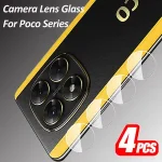 4 Set Soft Fiber Camera Lens Glass Xiaomi Poco X7 5G Phone Camera Protector Lens Film Poco X7Pro Little X 7 PocoX7 PocoX7Pro (New)