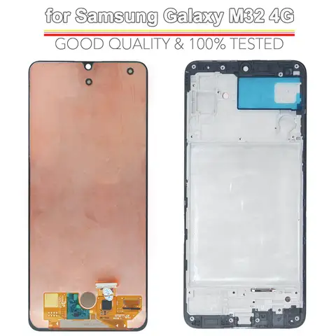 Sc7e29039c1954cd3bdad9caec0f86c6cX_480x480q75 OLED LCD for Samsung Galaxy M32 4G LCD Display Touch Screen Digitizer Replacement Assembly for M325 M325F M325FV LCD with Frame (New) - Image 1