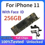 iPhone 11 Motherboard Clean ICloud Unlocked 11 Pro Logic Board Mainboard With No Face ID 11 ProMax 512GB Support Update 256G (New)