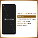 643 Original OPPO Reno7 5G LCD Display Touch Screen Digitizer CPH2371 LCD Screen Replacement Parts RENO 7 5G Display (New)