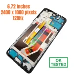 iParts Replacement New Display OnePlus Nord CE 3 CE3 Lite 5G CPH2467 CPH2465 120Hz LCD Touch Screen with Frame Assembly OEM (New)