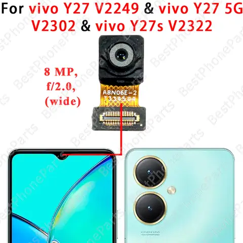 Sd2f5ec26b7224c4baf97a56e956085b4z_480x480q75 Front Camera 8MP and Rear Camera For vivo Y27 4G 5G Y27s V2322 Rear Main Camera 50MP Module Flex Cable Replacement Spare Parts (New) - Image 1