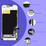 PINGSILING AAA+++ Display OLED Screen AAA+++ iPhone X XS MAX 12 13 Mini 14 15 Pro Max Plus Display 3D Touch Screen (New)