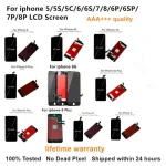 AAA+++Quality Display For iPhone 4 6 6S LCD Screen With 3D Touch Screen Digitizer Assembly For iphone 6 Plus 6S 7 8 Plus Display (New)