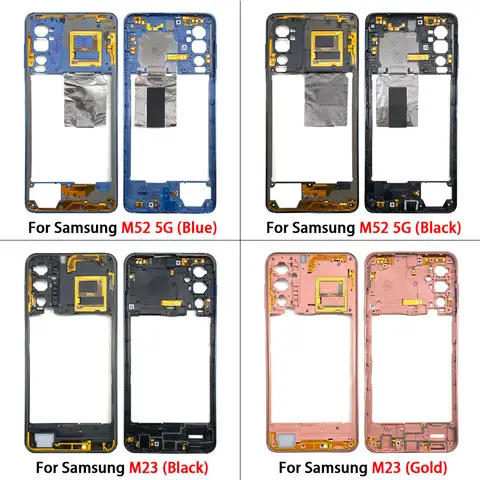 Sd8598be3a0d04e5193c2070d488a0280P_480x480q75 NEW Middle Frame Holder Housing Replacement Repair Parts For Samsung M23 M52 M53 5G M236B M536 M51 M62 F62 (New) - Image 1