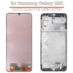 LCD Samsung Galaxy M22 LCD Display Touch Screen Digitizer Replacement Assembly Samsung M22 M225 M225FV LCD with Frame (New)