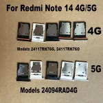 Xiaomi Redmi Note 14 4G 5G Sim Card Tray Slot Holder Socket Adapter Connector Repair Parts Replacement (New)