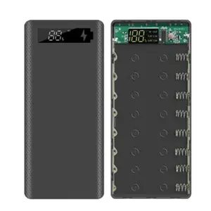 Sdbf51a39aee2436ea5e330fef86e250ao_300x300q75 18650 Battery Power Bank Case LCD Display Support 20000MAh LCD Display 8X18650 Battery DIY Powerbank Case(Black) (New) - Image 1
