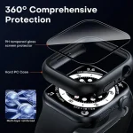 Tempered glass+Case for Apple Watch 46mm 44mm 45mm 41mm 40mm 42mm Screen Protector for iwatch series 10 9 8 7 6 SE 5 Accessories (New)