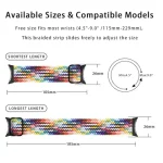 2Pcs Google Pixel Watch B Nylon Elastic Wristb Bracelets Google Pixel Watch 2 Pixel Watch 1 Watch Accessiors (New)
