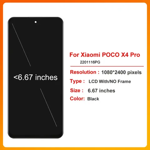 Sece768246f4c4638a061eb22afc50baf6_480x480q75 667 X4 Pro AMOLED Screen Xiaomi POCO X4 Pro 5G LCD Display 2201116PG Touch Screen Assembly POCO X4 Pro LCD Replacement (New) - Image 1