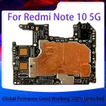 Original Unlocked Motherboard For Xiaomi Redmi Note 10 5G Mainboard With Full Chips 64GB 128GB Logic Board (New)