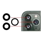 AliSunny 10pcs Back Camera Glass for iPhone 11 12 13 Pro Max 13MINI XR XS 14 Rear Cam Cover Lens 3M Sticker Holder Parts (New)