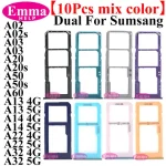 10Pcs Sim Card Holder Samsung Galaxy A14 A13 A22 A32 A60 A50S A03Core A02S Dual Sim Slot Tray Socket Phone Adapter Drawer (New)