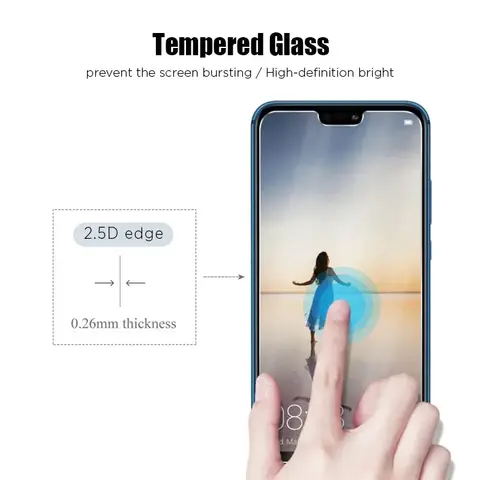 Sf25271a844c54a78a7b06fa6ff9f217dz_480x480q75-2 2026 3PCS HD Tempered Glass Huawei P20 P30 P40 Mate 20 Lite Y6 Y7 P9 P10 P Smart Z 2019 2018 Nova 3 Protective Glass Film (New) - Image 1