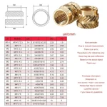 M2 M3 M4 M5 M6 M8 Brass Heat Insert Nut Double Twill Knurled Hot Melt Injection Embed Thread Inserts Nuts 3d Printer Plastic (New)