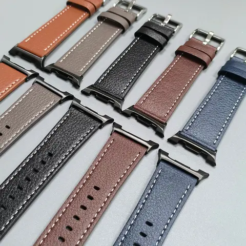 Sf55765a6c04044639b6ac48b2739574fy_480x480q75 No Gaps Leather Strap Samsung Galaxy Watch 9 8 Classic 46mm Replacement B Galaxy Watch 9 8 44mm 40mm Bracelet Correa (New) - Image 1