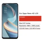 CPH2065 Premium Lcd Oppo Reno4 Z LCD Display Screen Frame+Touch Panel Digitizer Reno 4Z 5G Display Replacement (New)