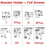 Inner Metal Bracket Holder Kit + Full Set Screws iPhone 7 8 Plus X XR XS Max Small Part Replacement (New)