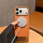 Magsafe Leather Phone Case iPhone 17 Air 16 15 14 13 12 11 Pro Max Plus Magnetic Shockproof Frosted Hard PC Back Cover (New)