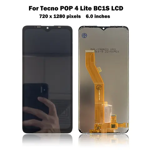 Sfff334db0335449588ecae5f927bc46c8_480x480q75 6.0" Original LCD For Tecno POP 4 lite BC1S LCD Display Touch Screen Digitizer Assembly Replacement For Tecno POP 4 LTE BC2 LCD (New) - Image 1