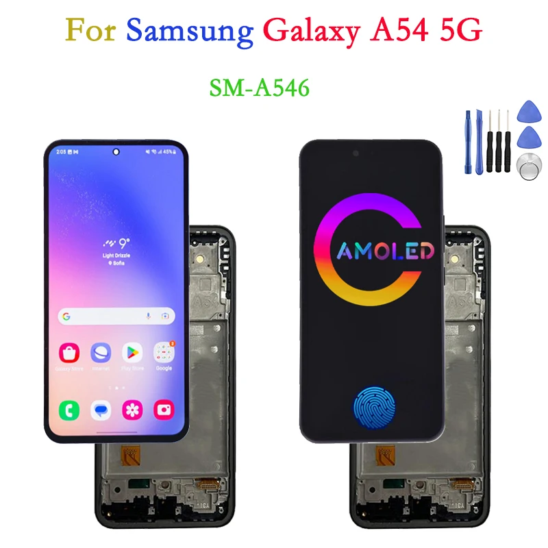 Tested-AMOLED-For-Samsung-A54-5G-LCD-A546U-A546B-A5460-Display-Touch-Screen-Digitizer-For-Samsung Samsung A54 5G Original Display (New) - Image 1