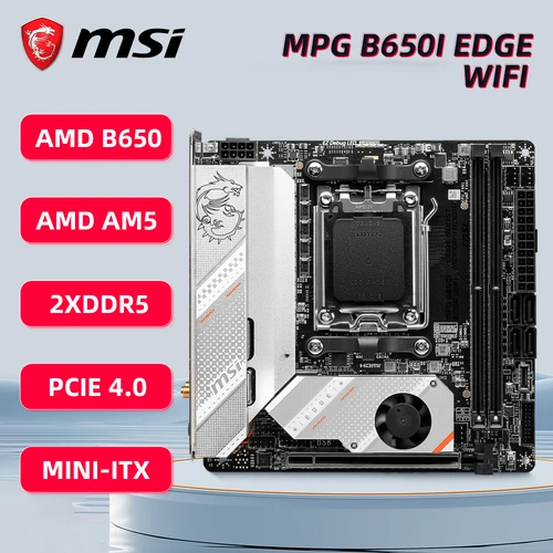 Used-For-Msi-MPG-B650I-EDGE-WIFI-Motherboard-Wi-Fi-6E-4x-EZ-Debug-LED-2x.jpg_500x500xz.jpg_ Used For Msi MPG B650I EDGE WIFI Motherboard Wi-Fi (New) - Image 1
